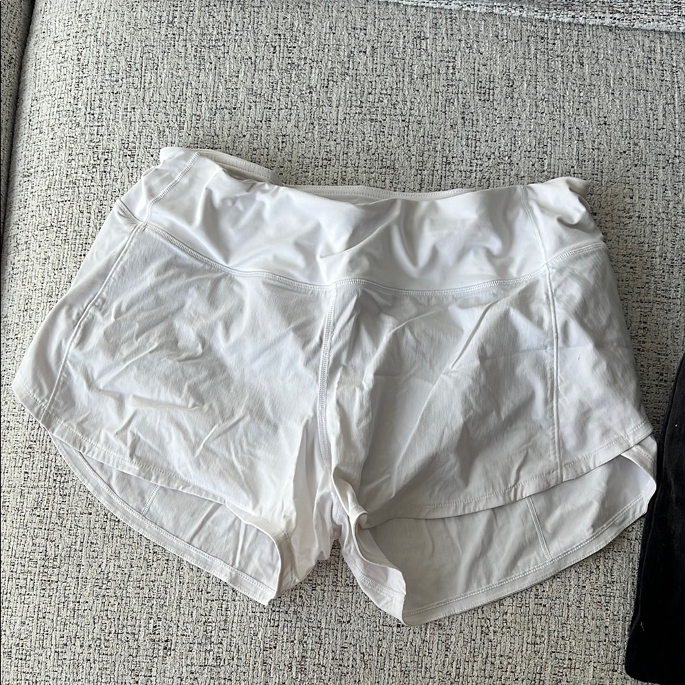 Women's White Lulu shorts